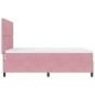 Rete a Doghe con Materasso vidaXL Rosa 140x190 cm Velluto