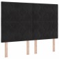 vidaXL Letto con rete a molle e materasso Nero 140x200 cm Velluto
