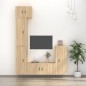 Set di Mobili Porta TV 5 pz Rovere Sonoma in Legno Multistrato Set di Mobili Porta TV 5 pz Rovere Sonoma in Legno Multistrato