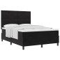 vidaXL Letto con rete a molle e materasso Nero 140x200 cm Velluto