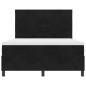 vidaXL Letto con rete a molle e materasso Nero 140x200 cm Velluto