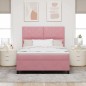 vidaXL Letto Box Spring con Materasso Rosa 160x200 cm Velluto