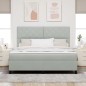 vidaXL Letto Box Spring con Materasso Grigio Chiaro Super King in Velluto