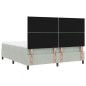 vidaXL Letto Box Spring con Materasso Grigio Chiaro Super King in Velluto