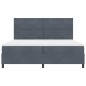 Letto a Sprung Box vitaXL con Materasso Grigio Scuro 200x200 cm Velluto