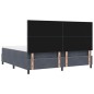 Letto a Sprung Box vitaXL con Materasso Grigio Scuro 200x200 cm Velluto