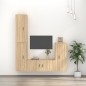 Set di Mobili Porta TV 4 pz Rovere Sonoma in Legno Multistrato Set di Mobili Porta TV 4 pz Rovere Sonoma in Legno Multistrato