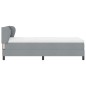 vidaXL Letto con Box Spring e Materasso Grigio Chiaro 80x200 cm Tessuto