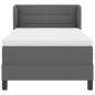 Letto a molle con materasso vidaXL - Grigio scuro, 90x190 cm, Tessuto