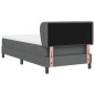 Letto a molle con materasso vidaXL - Grigio scuro, 90x190 cm, Tessuto