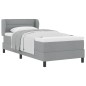Letto a molle vitaXL con materasso Grigio chiaro 90x200 cm Tessuto Letto a molle vitaXL con materasso Grigio chiaro 90x200 cm Tessuto