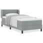 Letto a molle vitaXL con materasso Grigio chiaro 90x200 cm Tessuto Letto a molle vitaXL con materasso Grigio chiaro 90x200 cm Tessuto