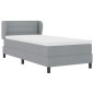 Letto a molle vitaXL con materasso Grigio chiaro 90x200 cm Tessuto Letto a molle vitaXL con materasso Grigio chiaro 90x200 cm Tessuto