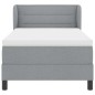 Letto a molle vitaXL con materasso Grigio chiaro 90x200 cm Tessuto Letto a molle vitaXL con materasso Grigio chiaro 90x200 cm Tessuto