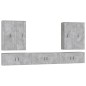 Set di Mobili Porta TV 7 pz Grigio Cemento in Legno Multistrato Set di Mobili Porta TV 7 pz Grigio Cemento in Legno Multistrato