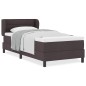 Letto Box Spring vidaXL con Materasso Marrone Scuro 100x200 cm in Tessuto Letto Box Spring vidaXL con Materasso Marrone Scuro 100x200 cm in Tessuto