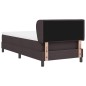 Letto Box Spring vidaXL con Materasso Marrone Scuro 100x200 cm in Tessuto Letto Box Spring vidaXL con Materasso Marrone Scuro 100x200 cm in Tessuto