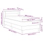 Letto Box Spring vidaXL con Materasso Marrone Scuro 100x200 cm in Tessuto Letto Box Spring vidaXL con Materasso Marrone Scuro 100x200 cm in Tessuto