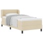 vidaXL Box Spring Bed con Materasso Crema 100x200 cm Tessuto vidaXL Box Spring Bed con Materasso Crema 100x200 cm Tessuto