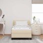vidaXL Box Spring Bed con Materasso Crema 100x200 cm Tessuto vidaXL Box Spring Bed con Materasso Crema 100x200 cm Tessuto