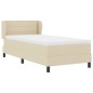 vidaXL Box Spring Bed con Materasso Crema 100x200 cm Tessuto vidaXL Box Spring Bed con Materasso Crema 100x200 cm Tessuto