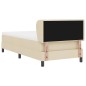vidaXL Box Spring Bed con Materasso Crema 100x200 cm Tessuto vidaXL Box Spring Bed con Materasso Crema 100x200 cm Tessuto