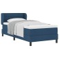 vidaXL Letto a molle con materasso Blu 100x200 cm Tessuto vidaXL Letto a molle con materasso Blu 100x200 cm Tessuto