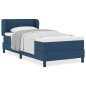 vidaXL Letto a molle con materasso Blu 100x200 cm Tessuto vidaXL Letto a molle con materasso Blu 100x200 cm Tessuto
