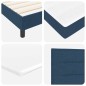 vidaXL Letto a molle con materasso Blu 100x200 cm Tessuto vidaXL Letto a molle con materasso Blu 100x200 cm Tessuto