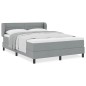 Letto a contenitore vidaXL con materasso Grigio chiaro 140x200 cm Tessuto