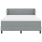 Letto a contenitore vidaXL con materasso Grigio chiaro 140x200 cm Tessuto