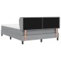 Letto a contenitore vidaXL con materasso Grigio chiaro 140x200 cm Tessuto