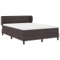 vidaXL Letto a Braccio con Materasso Marrone Scuro 140x200 cm Tessuto