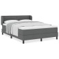 Letto a doghe vidaXL con materasso grigio scuro 160x200 cm in tessuto Letto a doghe vidaXL con materasso grigio scuro 160x200 cm in tessuto