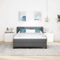 Letto a doghe vidaXL con materasso grigio scuro 160x200 cm in tessuto Letto a doghe vidaXL con materasso grigio scuro 160x200 cm in tessuto