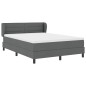 Letto a doghe vidaXL con materasso grigio scuro 160x200 cm in tessuto Letto a doghe vidaXL con materasso grigio scuro 160x200 cm in tessuto