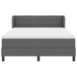 Letto a doghe vidaXL con materasso grigio scuro 160x200 cm in tessuto Letto a doghe vidaXL con materasso grigio scuro 160x200 cm in tessuto