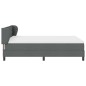 Letto a doghe vidaXL con materasso grigio scuro 160x200 cm in tessuto Letto a doghe vidaXL con materasso grigio scuro 160x200 cm in tessuto
