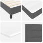 Letto a doghe vidaXL con materasso grigio scuro 160x200 cm in tessuto Letto a doghe vidaXL con materasso grigio scuro 160x200 cm in tessuto