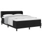 vidaXL Box Spring Bed con Materasso Nero 160x200 cm in Tessuto