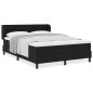 vidaXL Box Spring Bed con Materasso Nero 160x200 cm in Tessuto