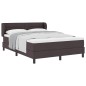 vidaXL Letto Box Spring con Materasso Marrone Scuro 160x200 cm Tessuto