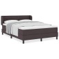 vidaXL Letto Box Spring con Materasso Marrone Scuro 160x200 cm Tessuto