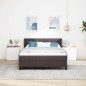 vidaXL Letto Box Spring con Materasso Marrone Scuro 160x200 cm Tessuto