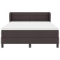 vidaXL Letto Box Spring con Materasso Marrone Scuro 160x200 cm Tessuto