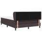 vidaXL Letto Box Spring con Materasso Marrone Scuro 160x200 cm Tessuto