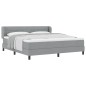 Letto Box Spring con Materasso vidaXL Grigio Chiaro 180x200 cm Tessuto