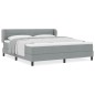 Letto Box Spring con Materasso vidaXL Grigio Chiaro 180x200 cm Tessuto