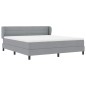 Letto Box Spring con Materasso vidaXL Grigio Chiaro 180x200 cm Tessuto