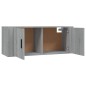 Set Mobili Porta TV 3 pz Grigio Sonoma in Legno Multistrato Set Mobili Porta TV 3 pz Grigio Sonoma in Legno Multistrato